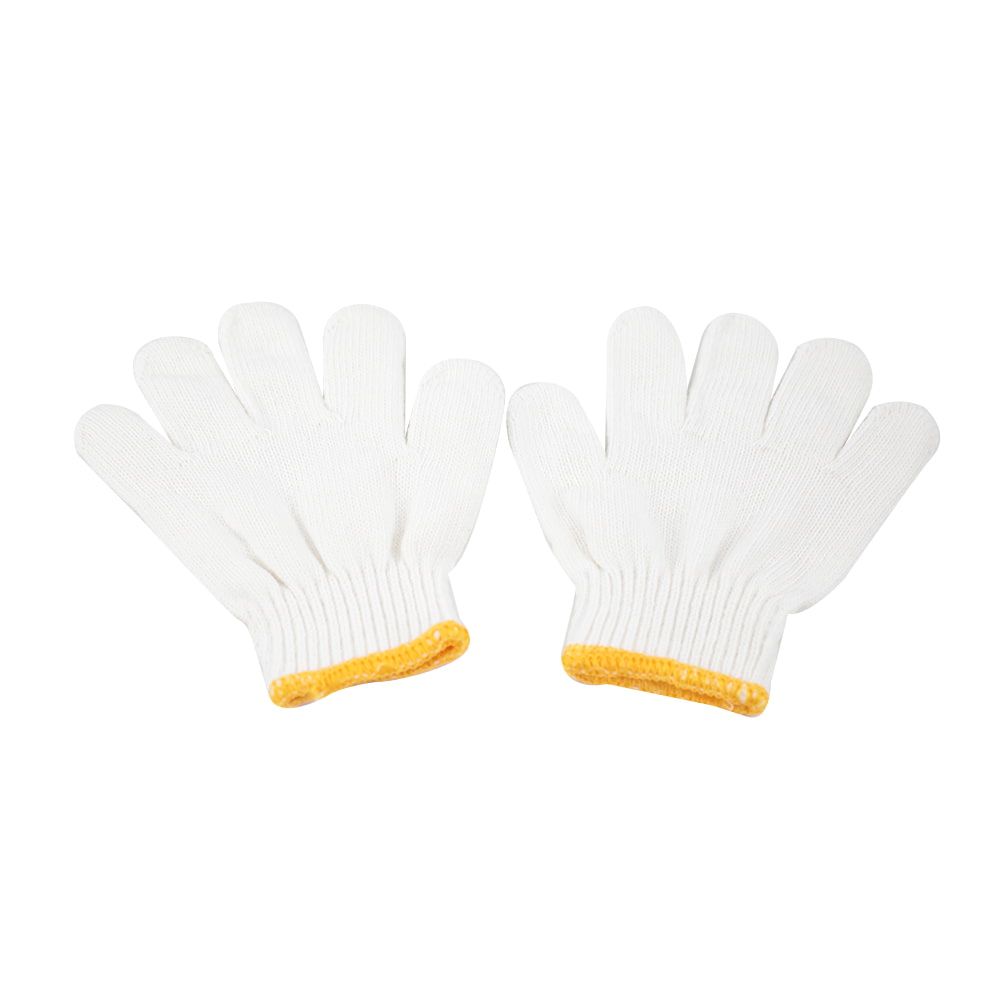 Gants de travail enfant coton polyester blanc