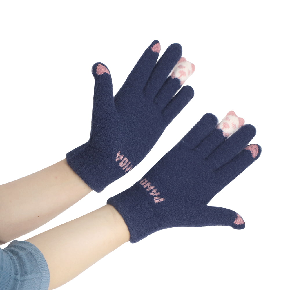 Gants tactiles en molleton à deux doigts