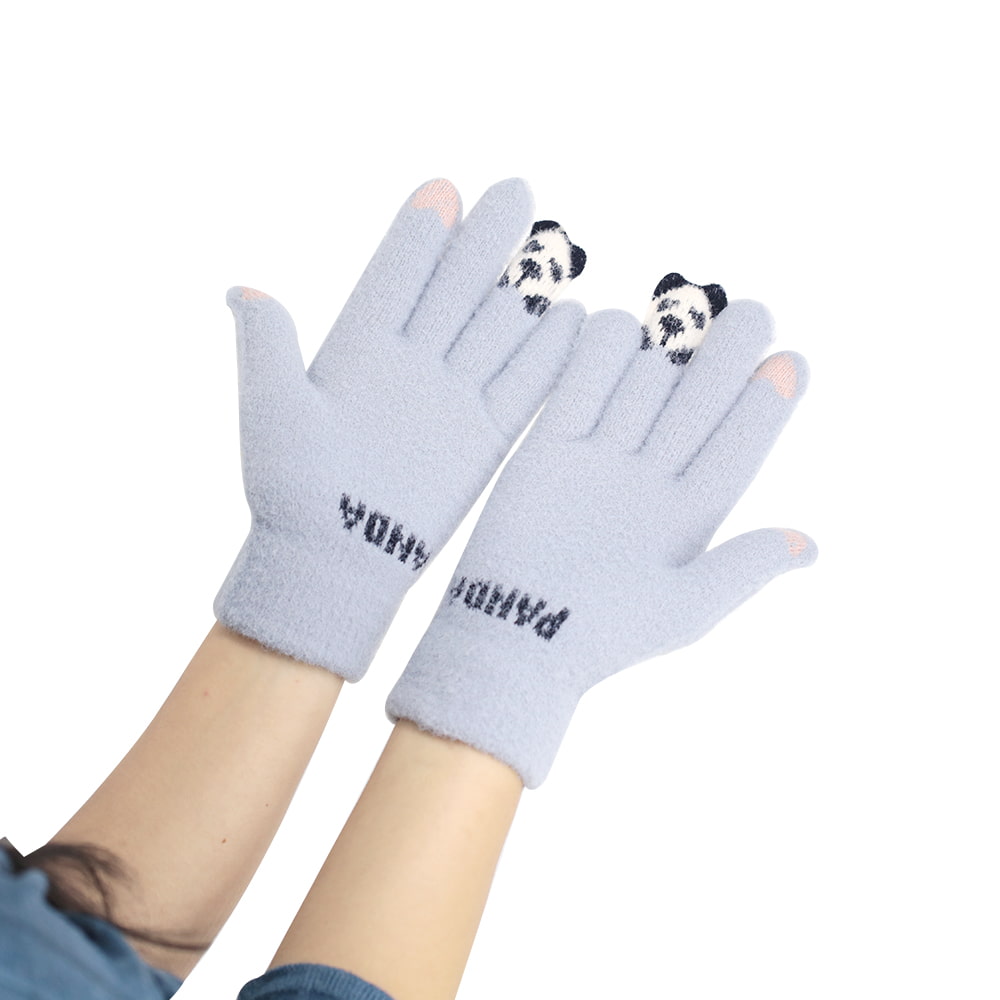 Gants tactiles en molleton à deux doigts