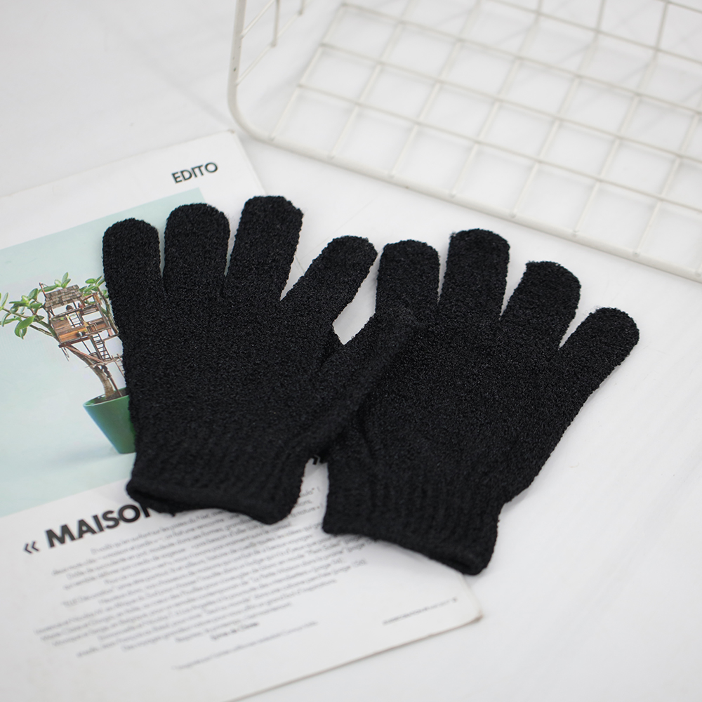 Gants de bain double face en fil de nylon