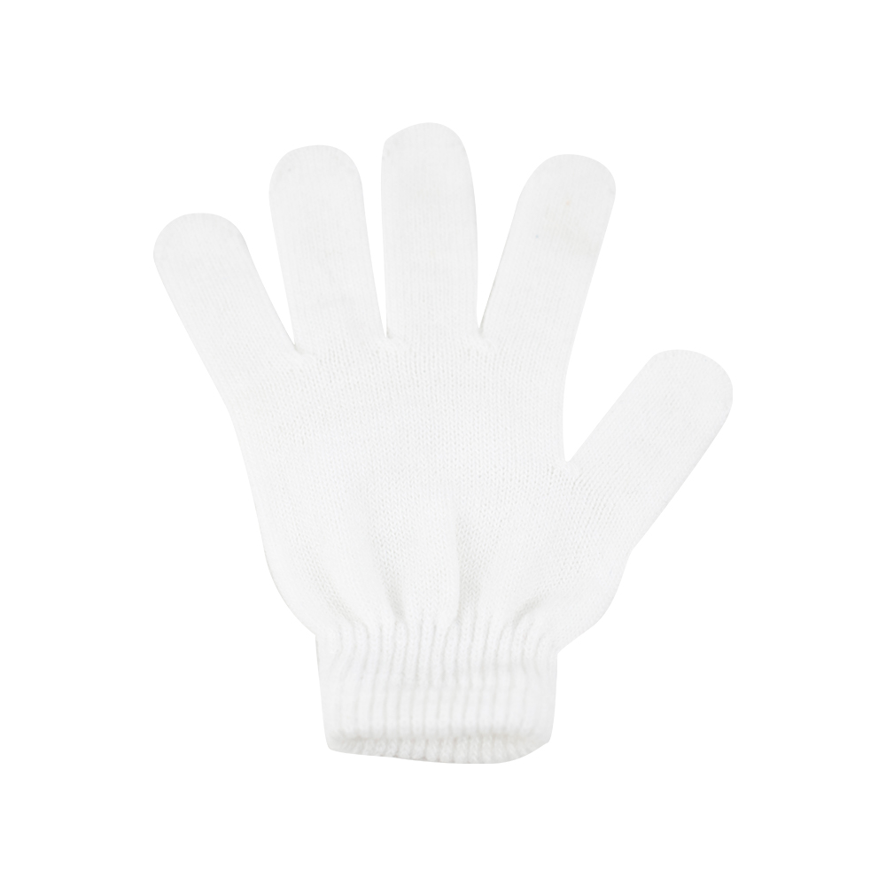 Gants en acrylique monochrome bleu et blanc