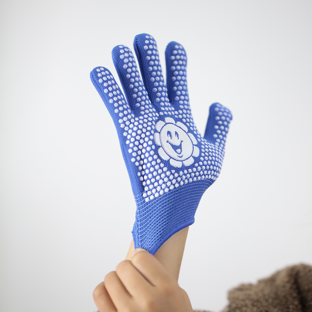 Gants en nylon bleu