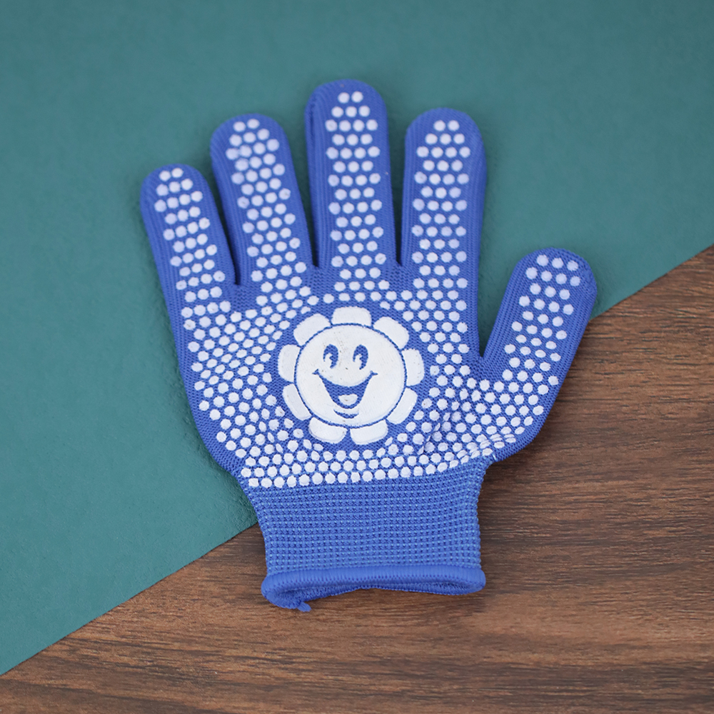 Gants en nylon bleu