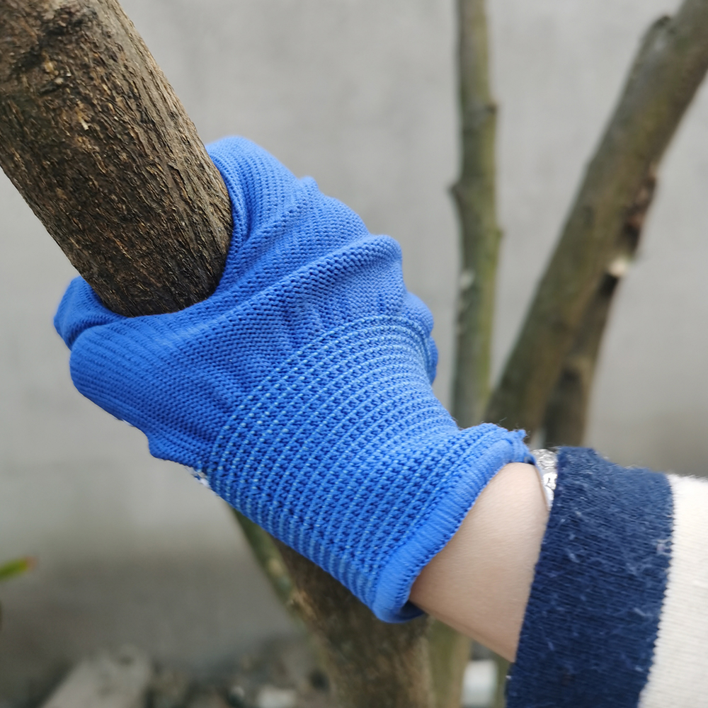 Gants en nylon bleu