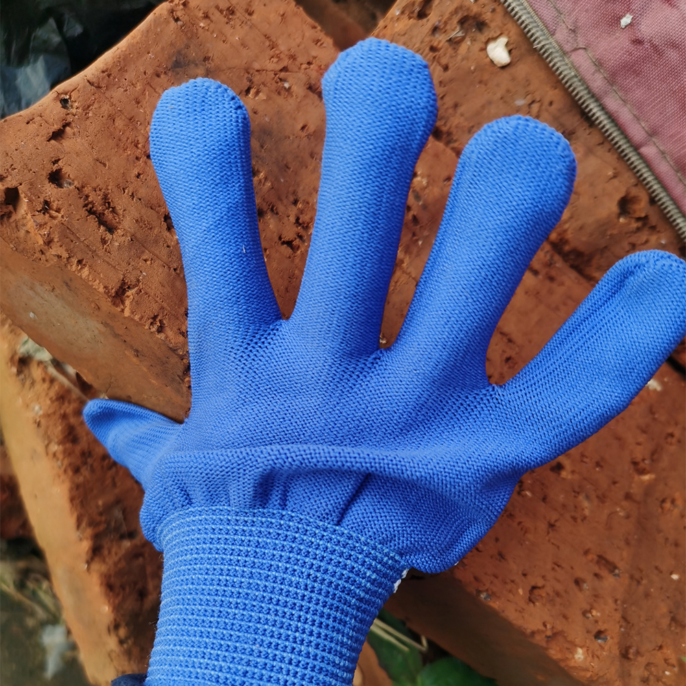 Gants en nylon bleu