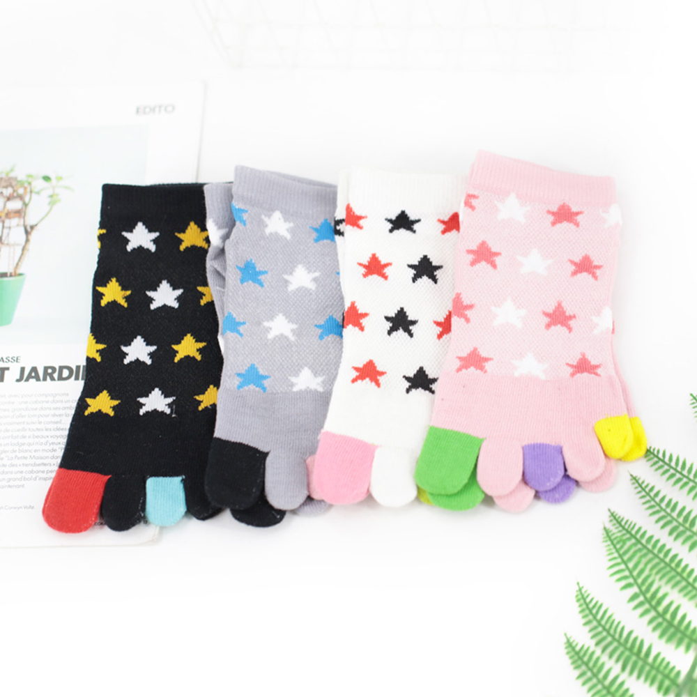 Chaussettes courtes à cinq doigts étoile à cinq branches