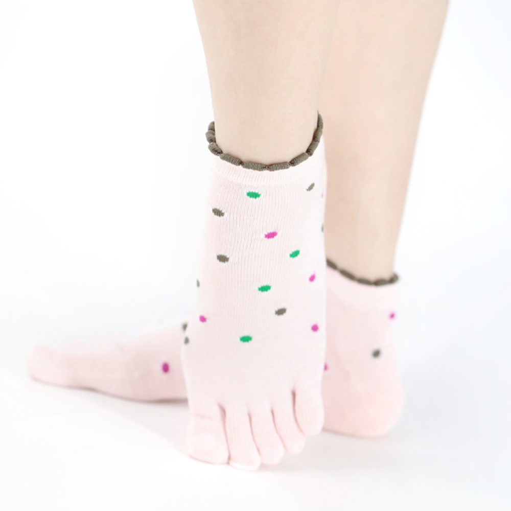 Chaussettes cinq doigts courtes en coton