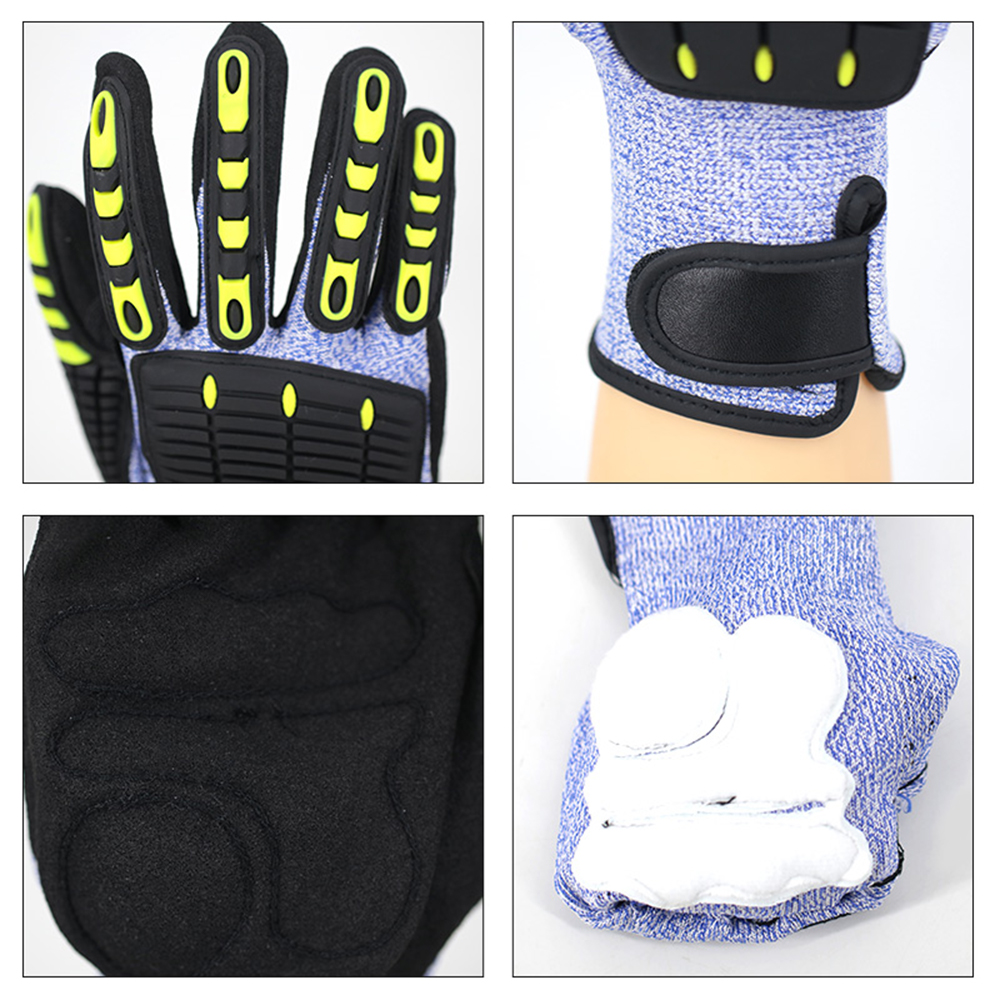 Gants anti-collision et anti-coupure imprégnés de tissu HPPE