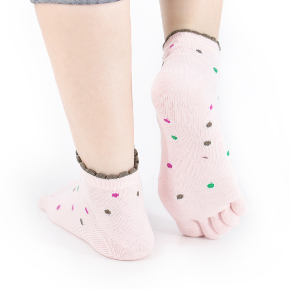 Chaussettes cinq doigts courtes en coton